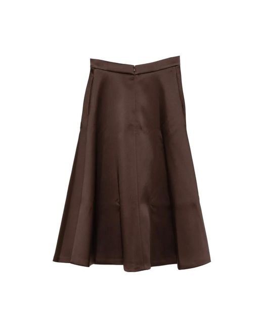Midi Skirts Rohe de color Brown