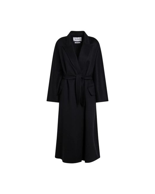 Max Mara Black Belted Coats