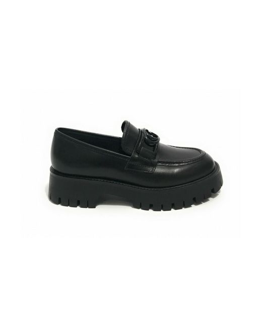 Ilary moccasin shoes in leather d23gu 27 fl 7ilrli 14 Guess de color Black