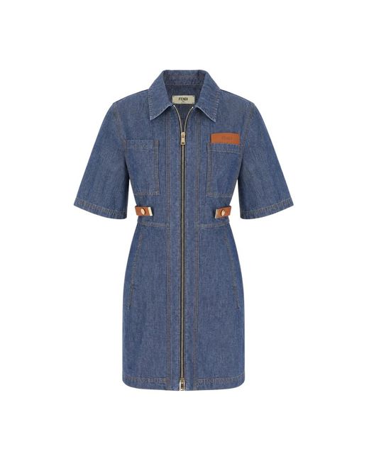 Fendi Blue Short Dresses