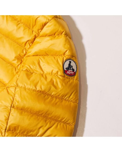 J.O.T.T Jassen ,Geel ,Leer Bergen Reversible Down Jacket in het Yellow voor heren