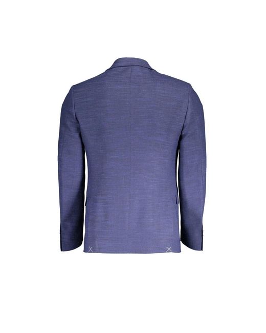 Guess Jassen ,Blauw ,Polyester Klassiek Blauw Polyester Jas Met Zakken in het Blue voor heren