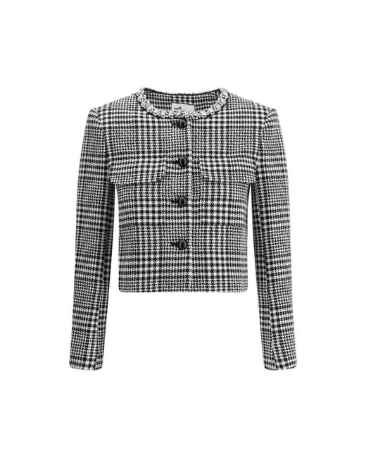 Self-Portrait Black Tweed Jackets