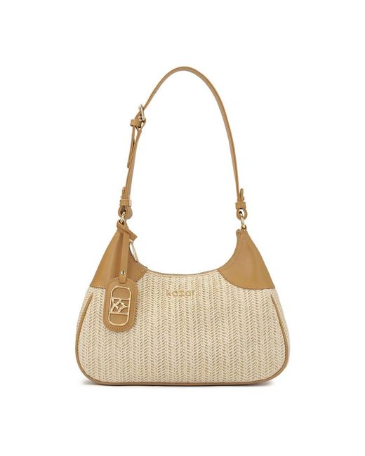 Kazar Natural Geflochtene Baguette-Handtasche