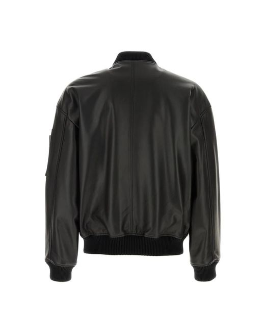 DSquared² Leren Bomberjack in het Black voor heren