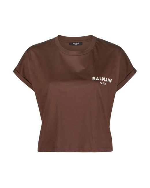 T-shirts Balmain de color Brown