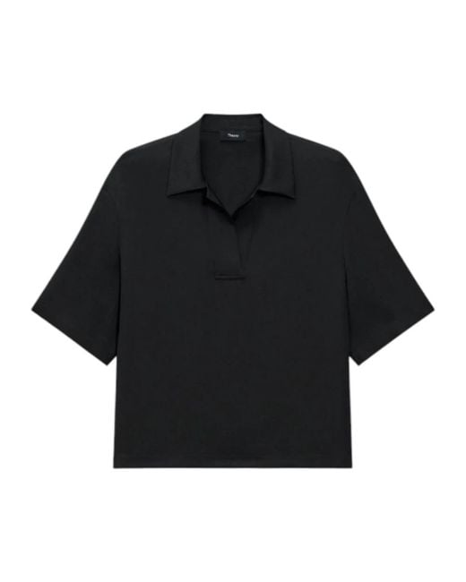 Theory Black Polo Shirts