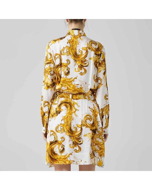 Versace Jeans Couture Metallic Shirt Dresses
