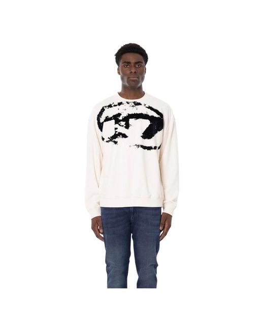 DIESEL White Sweatshirts for men
