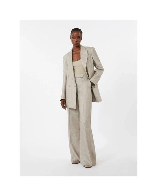 Max Mara Gray Wide Trousers
