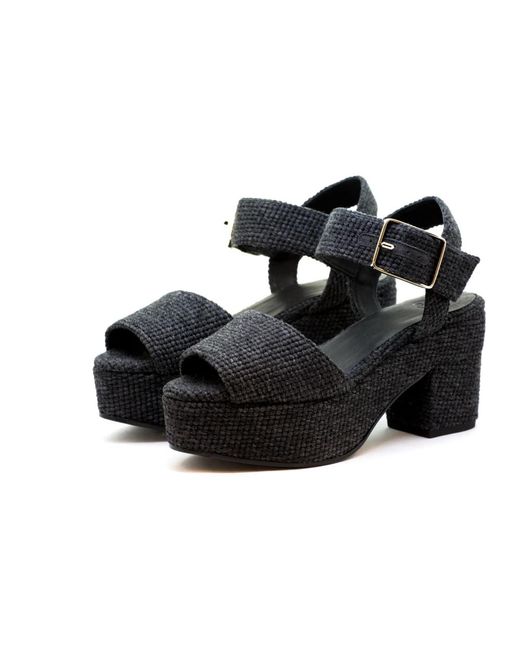 Castaner Black Flat sandals