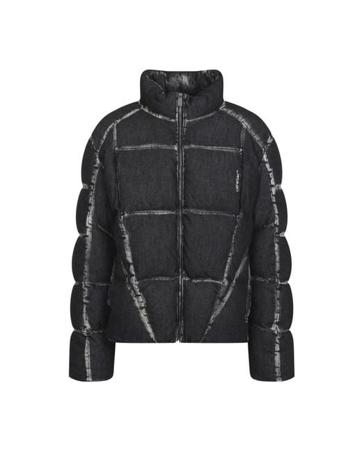 Off-White c/o Virgil Abloh Black Winter Jackets for men