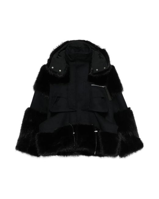 Sacai Black Winter Jackets
