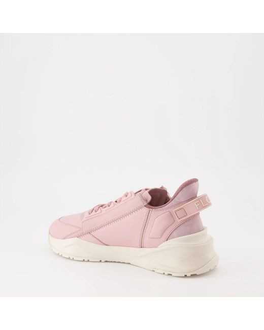 Fendi Pink Flow sneakers mit schnürung und reißverschluss