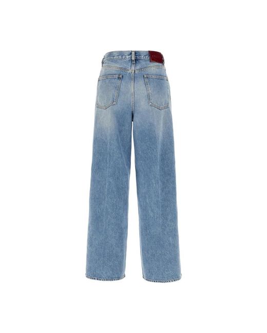 Gucci Jeans ,Blauw ,Katoen Katoenen Denim Broek in het Blue