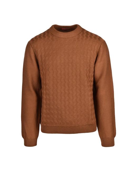 Daniele Fiesoli Brown Round-Neck Knitwear for men