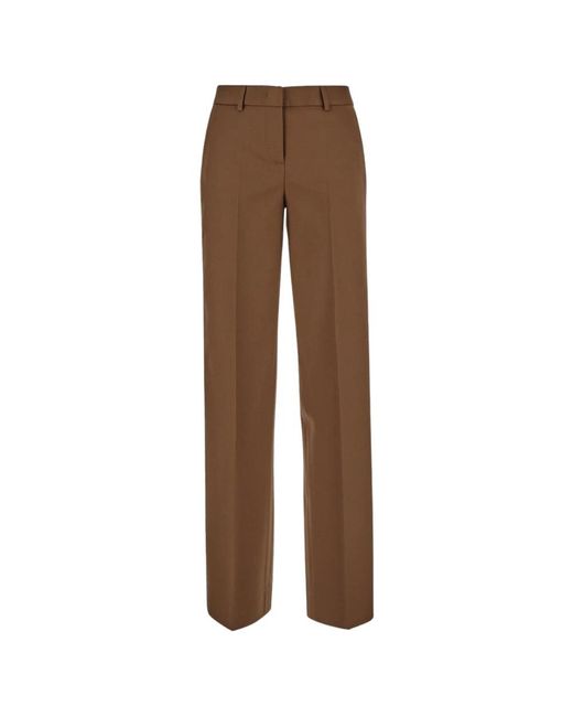 Straight Trousers Lardini de color Brown