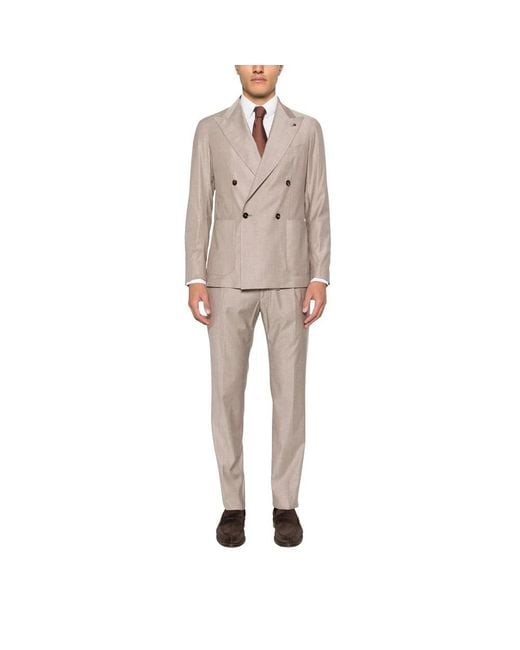 Tagliatore Natural Double Breasted Suits for men