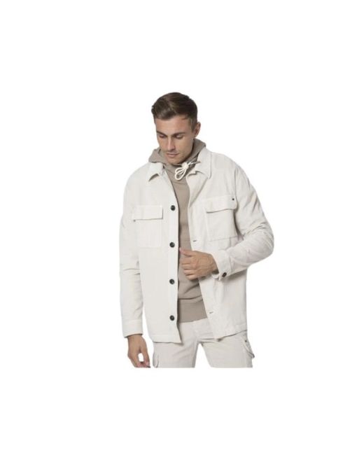 Mason's Jassen ,Wit ,Katoen Corduroy Overshirt in het Metallic voor heren