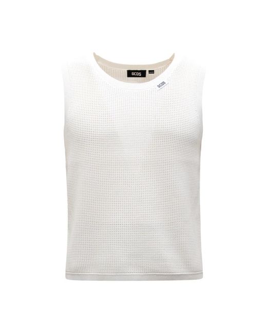 Round-Neck Knitwear di Gcds in White da Uomo