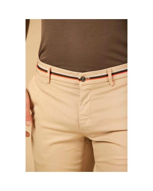 Mason's Slim stretch chino bermuda shorts in Natural für Herren