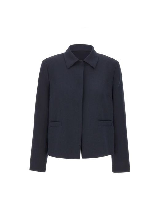 Elena Miro Tailored Crepe Jacket in het Blue