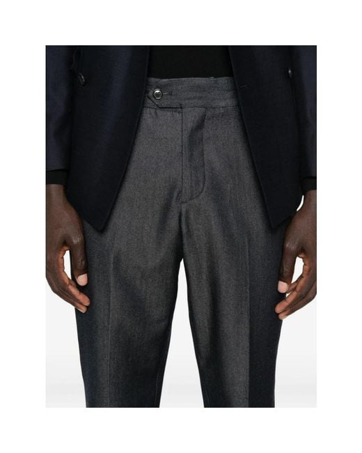 PT Torino Gray Straight Trousers for men