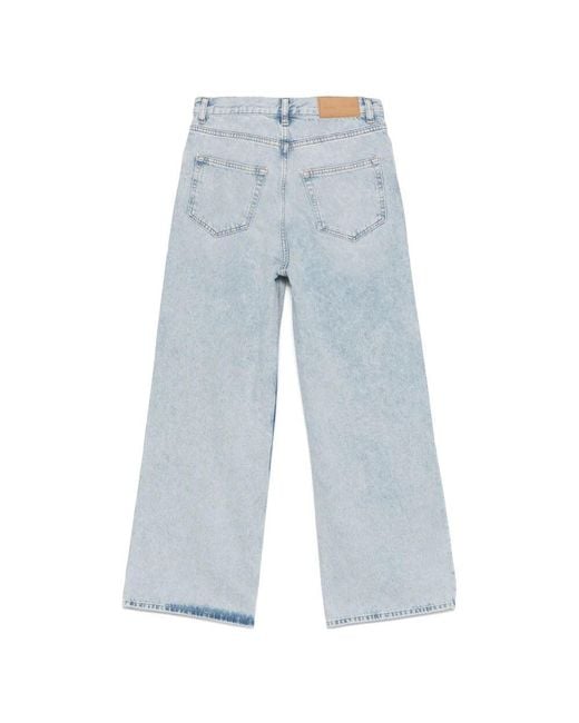 Wide Jeans Samsøe & Samsøe de color Blue