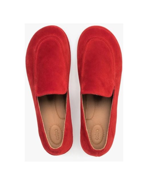 ESTRO Red Loafers
