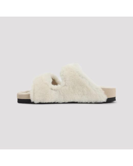 Birkenstock White Sliders