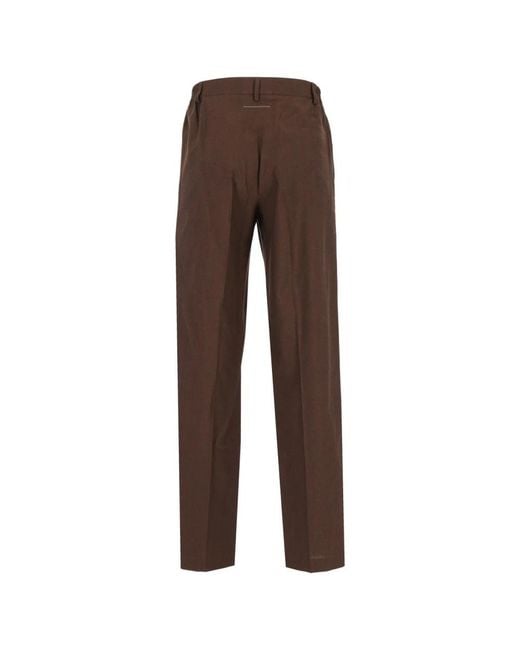 MM6 by Maison Margiela Brown Wide Trousers for men