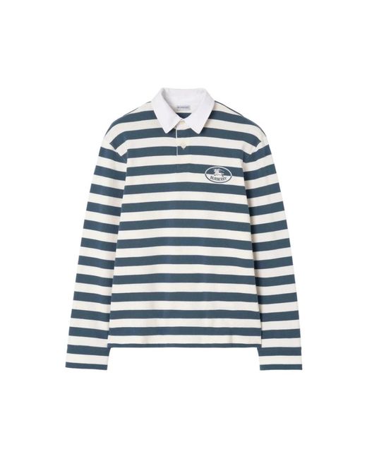 Burberry Blue Polo Shirts for men