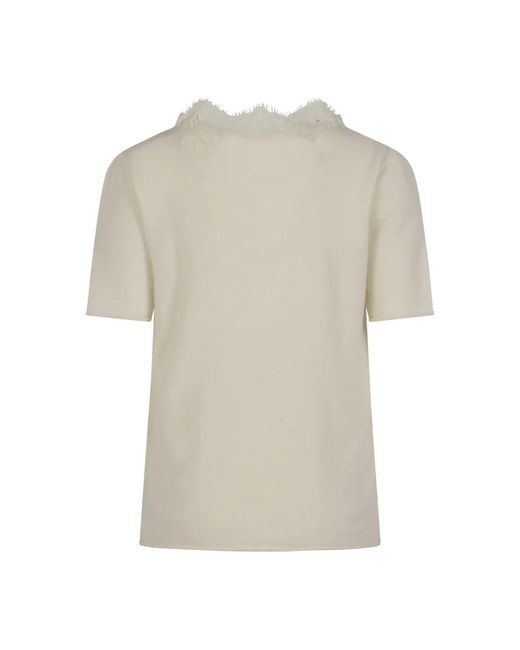 Alberta Ferretti V-Neck Knitwear in het Natural