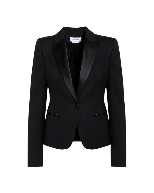 Blazers Alexander McQueen de color Black