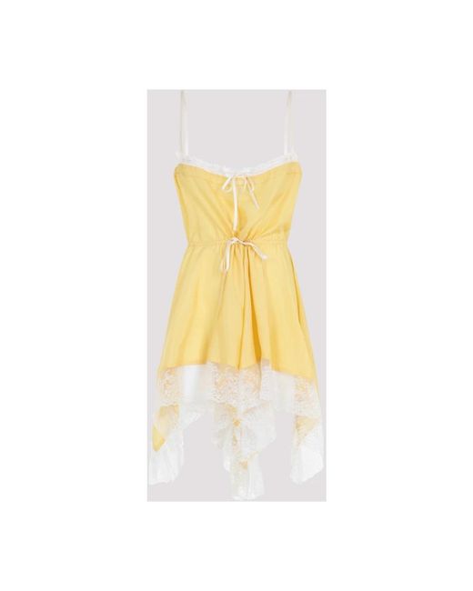 Saint Laurent Yellow Short Dresses