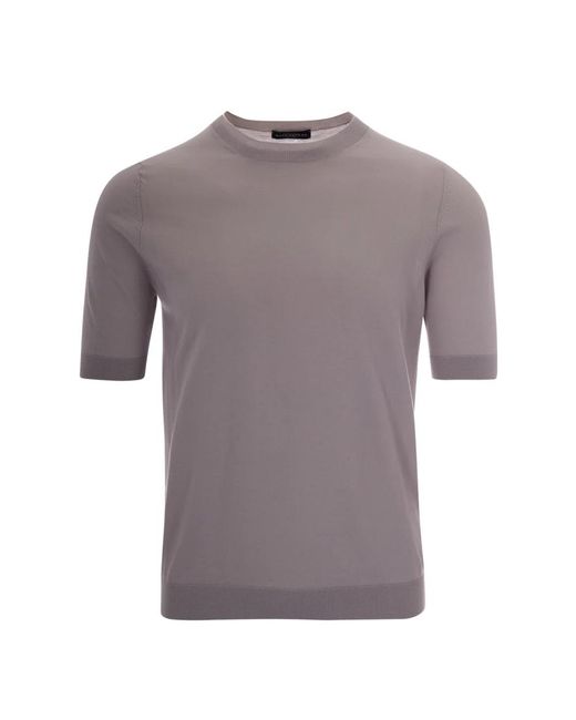 Ballantyne Kurzarm-Pullover in Gray für Herren