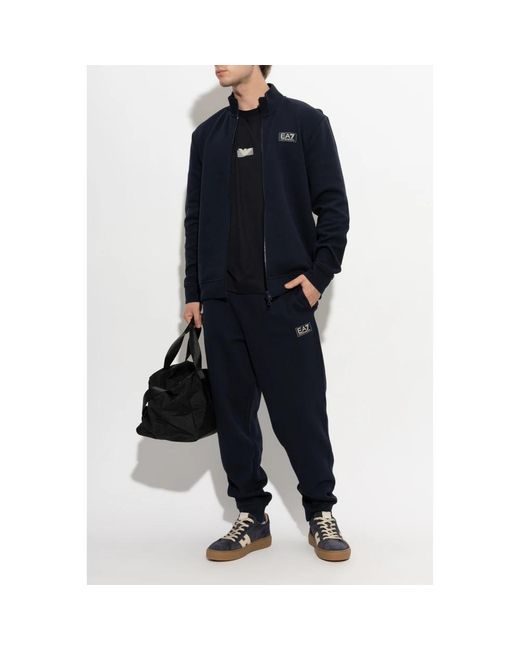 EA7 Sweatshirt En Broek Set in het Blue voor heren