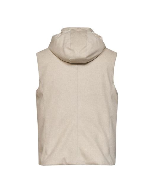 Brunello Cucinelli Jassen ,Wol Gepolsterd Wol Vest in het Natural voor heren