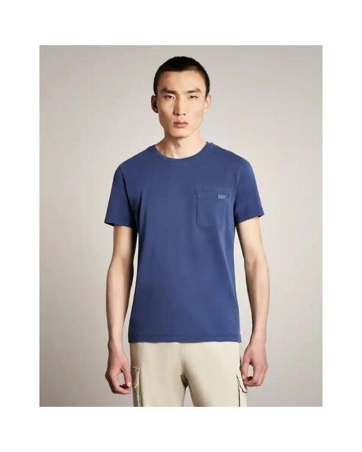 Fay T-shirts in Blue für Herren