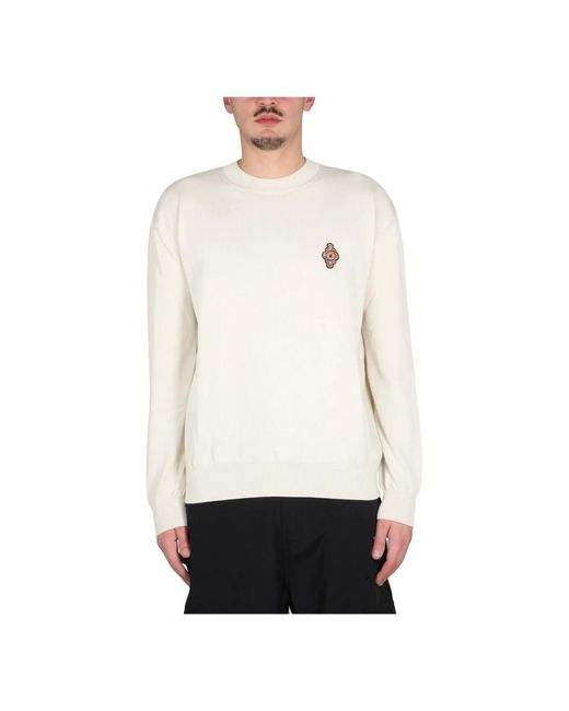Marcelo Burlon Sunset Cross Knit Basic Crew in White für Herren