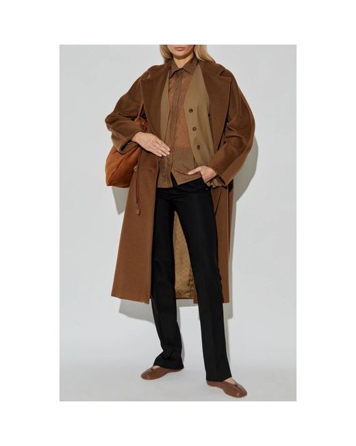 Max Mara Overhemden ,Bruin ,Zijden Overhemd 'Eloisa' in het Brown