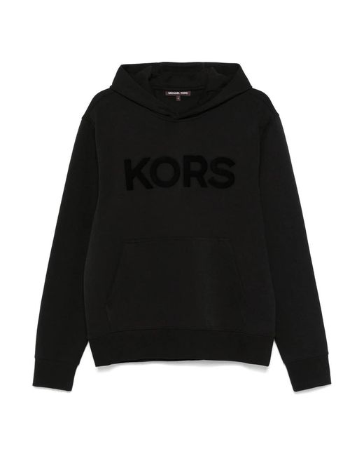 Michael Kors Hoodies & Sweatvesten ,Zwart ,Katoen Logo Hoodie in het Black voor heren