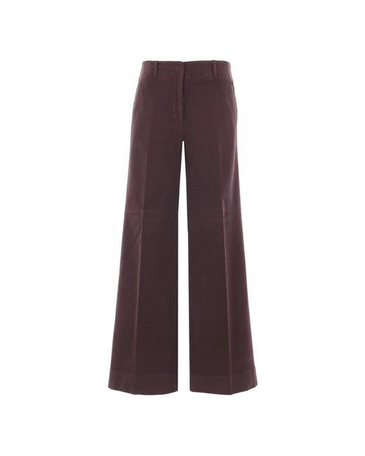 Incotex Wide Trousers in het Purple