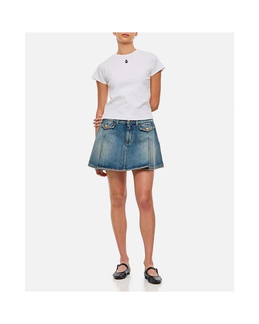 McQueen Blue Denim Skirts