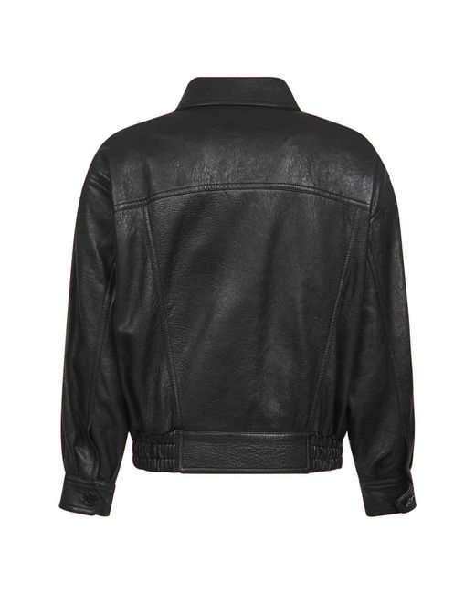 Saint Laurent Jassen ,Zwart ,Zwarte Lamsvachtjas Met Gerimpelde Taille in het Black voor heren