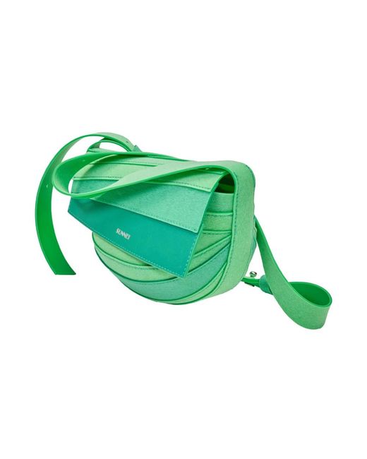 Sunnei Green Bum Bags