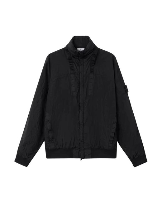 Stone Island Black Bomber Jackets for men