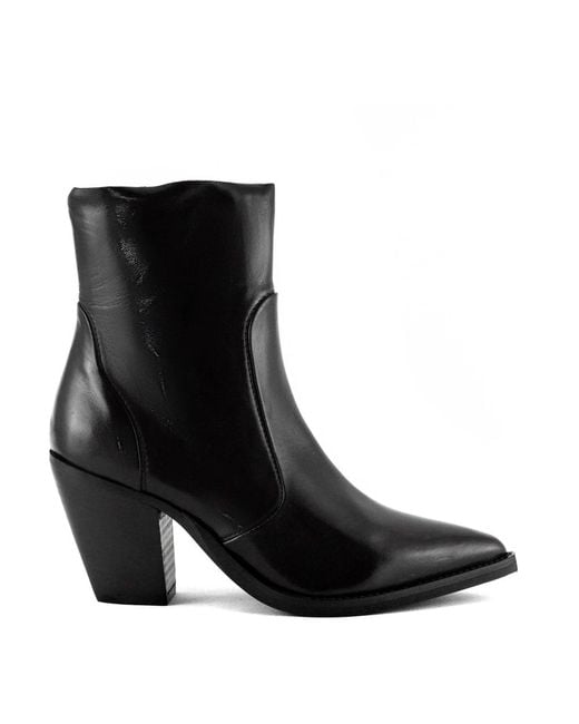 Julie Dee Black Cowboy & Biker Boots