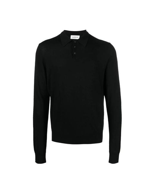 Lanvin Black Polo Shirts for men