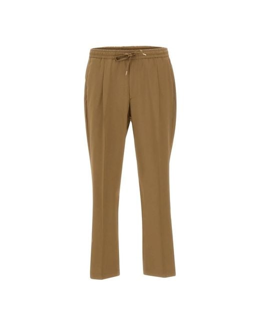 BRIGLIA Natural Cropped Trousers for men